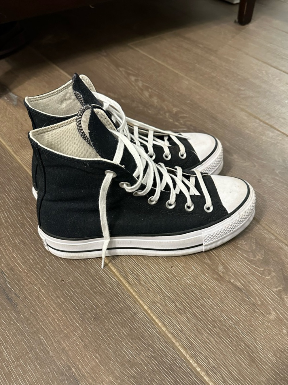 Women’s Platform Converse Black High Top Sneakers
